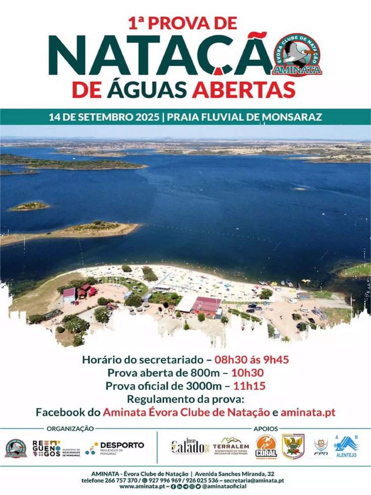 1ª Prova de Natação de Águas Abertas na Praia Fluvial de Monsaraz