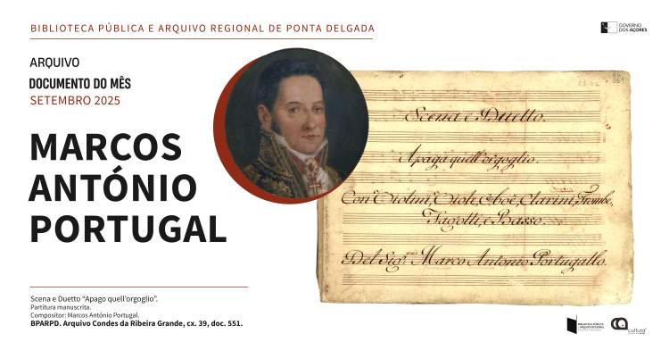 Documento do mês | SET 25 | Partitura de Marcos António Portugal