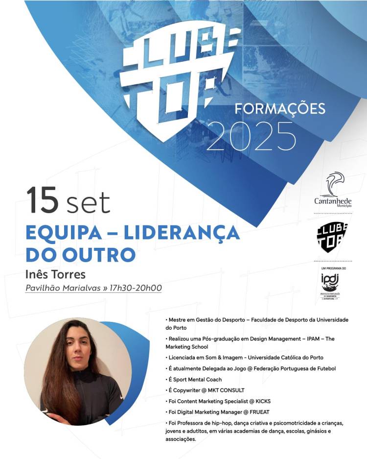DESPORTO: PLANO DE FORMAÇÃO CLUBE TOP – 2025 - EQUIPA: LIDERANÇA DO OUTRO