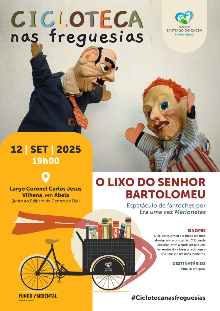 O Lixo do Senhor Bartolomeu – Espetáculo de fantoches por Era uma vez Marionetas