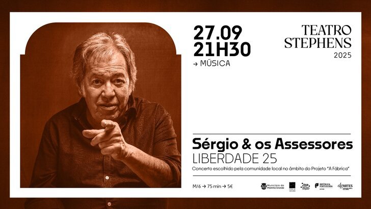 SÉRGIO GODINHO APRESENTA “LIBERDADE25” NO TEATRO STEPHENS