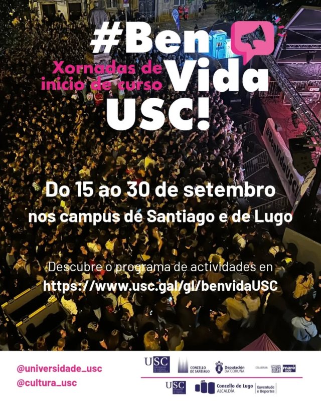 BenVidaUSC 2025 | Xornadas de Inicio de Curso USC