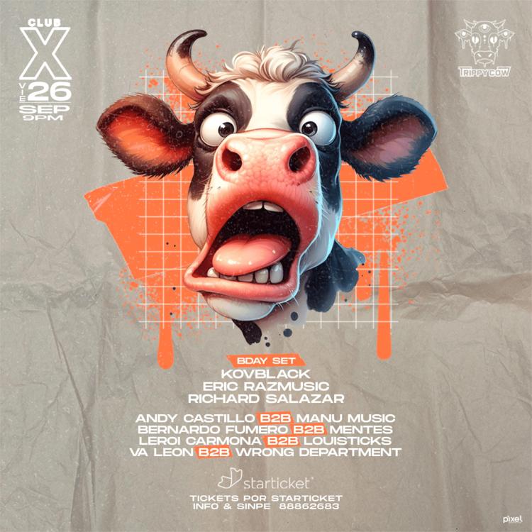 Trippy Cow at Club X