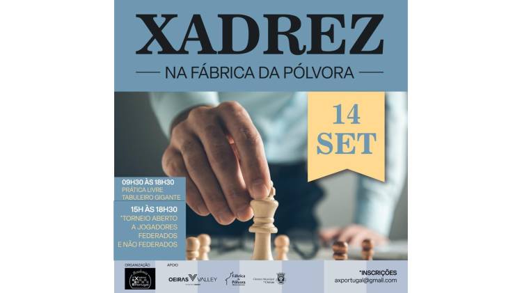 32º Dia de Xadrez na Fábrica da Pólvora de Barcarena (Torneios: Open e Sub12)