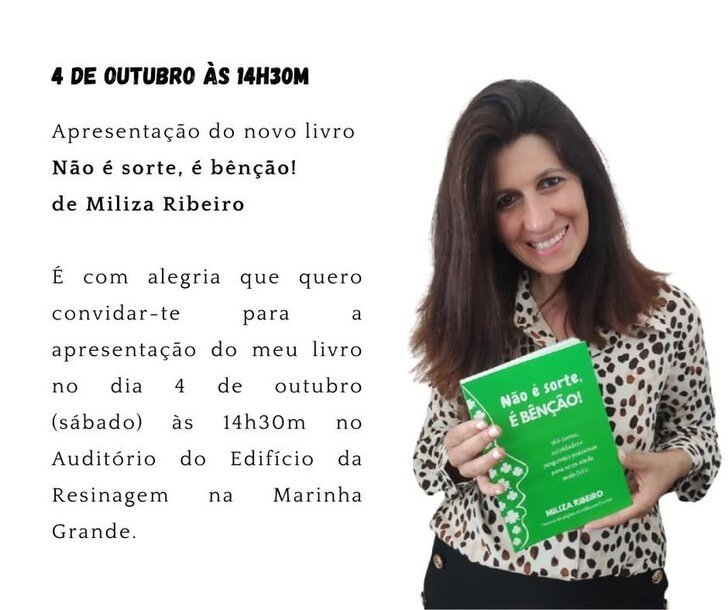 APRESENTAÇÃO DE LIVRO DE MILIZA RIBEIRO