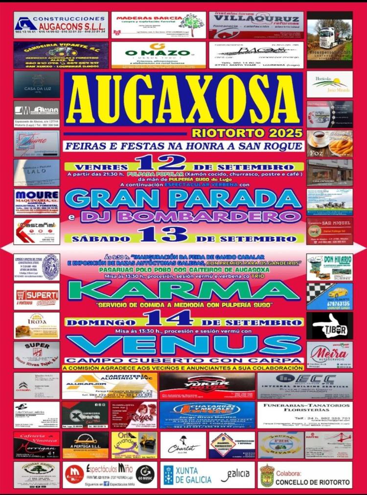FEIRAS E FESTAS DE SAN ROQUE 2025 | AUGAXOSA