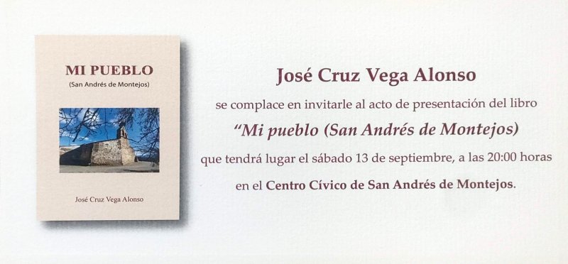 Presentación del libro 'Mi pueblo (San Andrés de Montejos)'