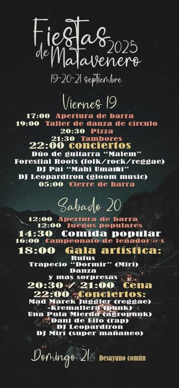 Fiestas de Matavenero 2025