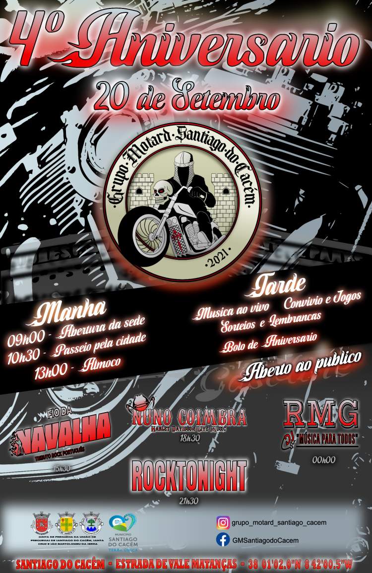 4.º Aniversário do Grupo Motard de Santiago do Cacém