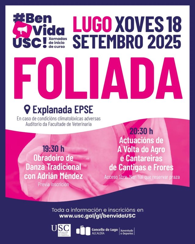 OBRADOIRO E FOLIADA na explanada da EPSE