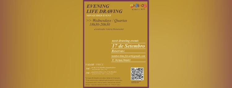 Evening Life Drawing Class — 17 de setembro c/ Tambor Time For Art