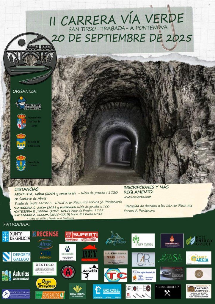 II CARRERA VIA VERDE FERROCARRIL SAN DE TIRSO ABRES - TRABADA - A PONTENOVA