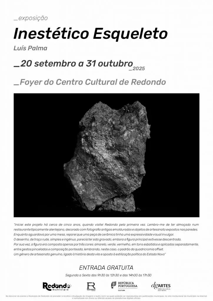 Exposição “Inestético Esqueleto” | de 20 de setembro a 31 de outubro | Foyer do Centro Cultural de Redondo