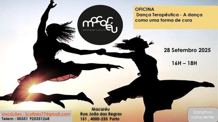 Oficina de Dança Terapêutica - A dança como uma forma de Cura. Com Inês Scot.
