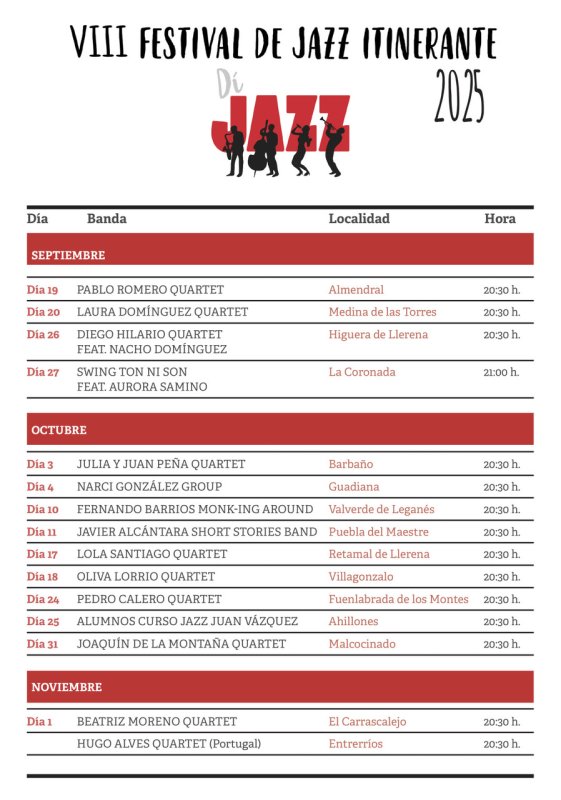VIII Festival de Jazz Itinerante 2025