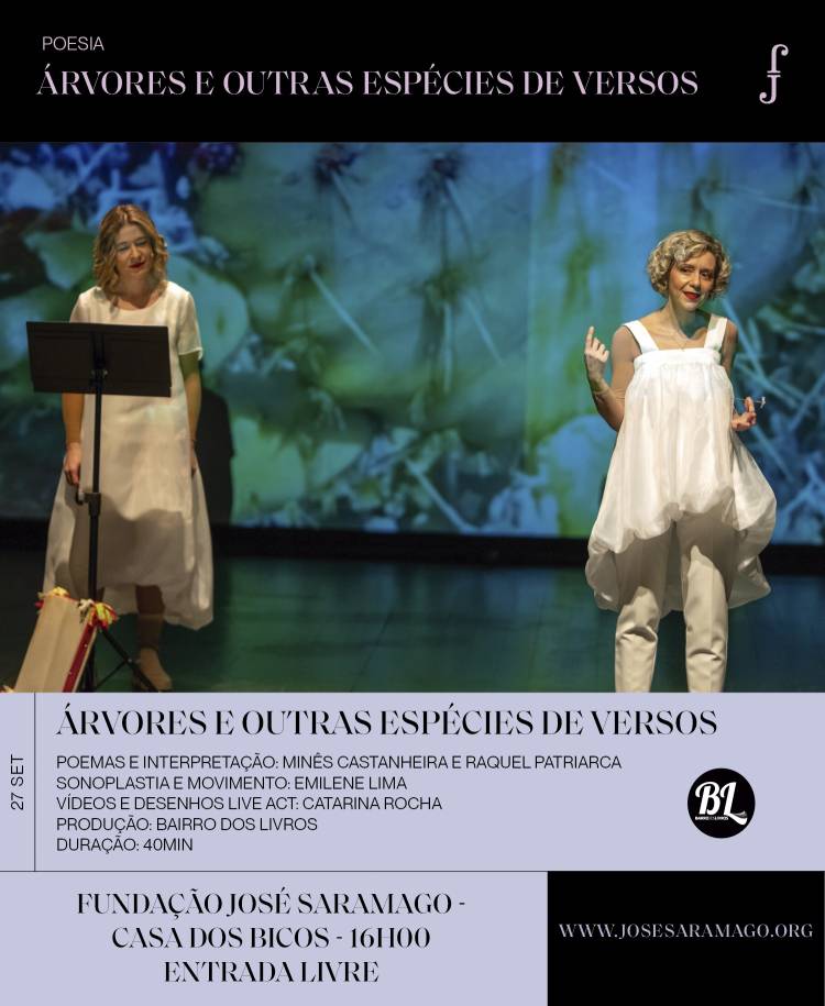 Teatro: Árvores e Outras Espécies de Verso, com Minês Castanheira e Raquel Patriarca