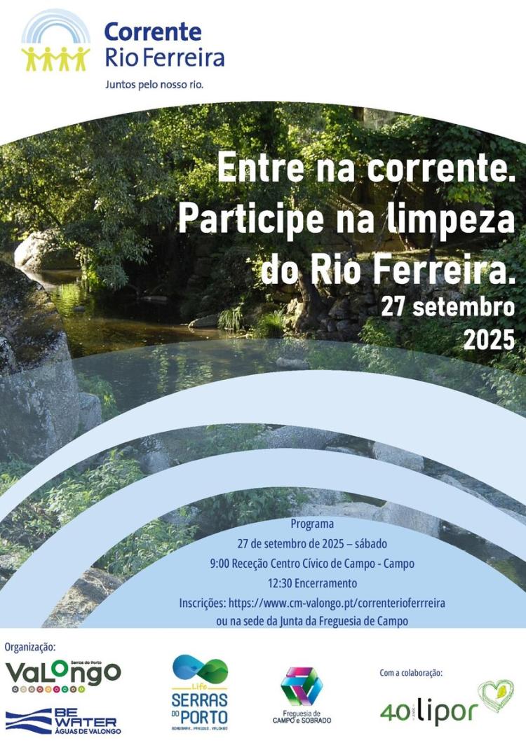 Ação de limpeza das margens e do leito do Rio Ferreira