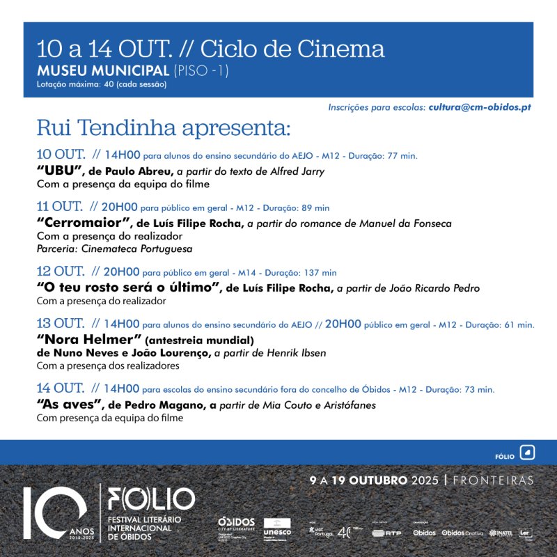 Ciclo de Cinema no Museu Municipal - Folio 2025