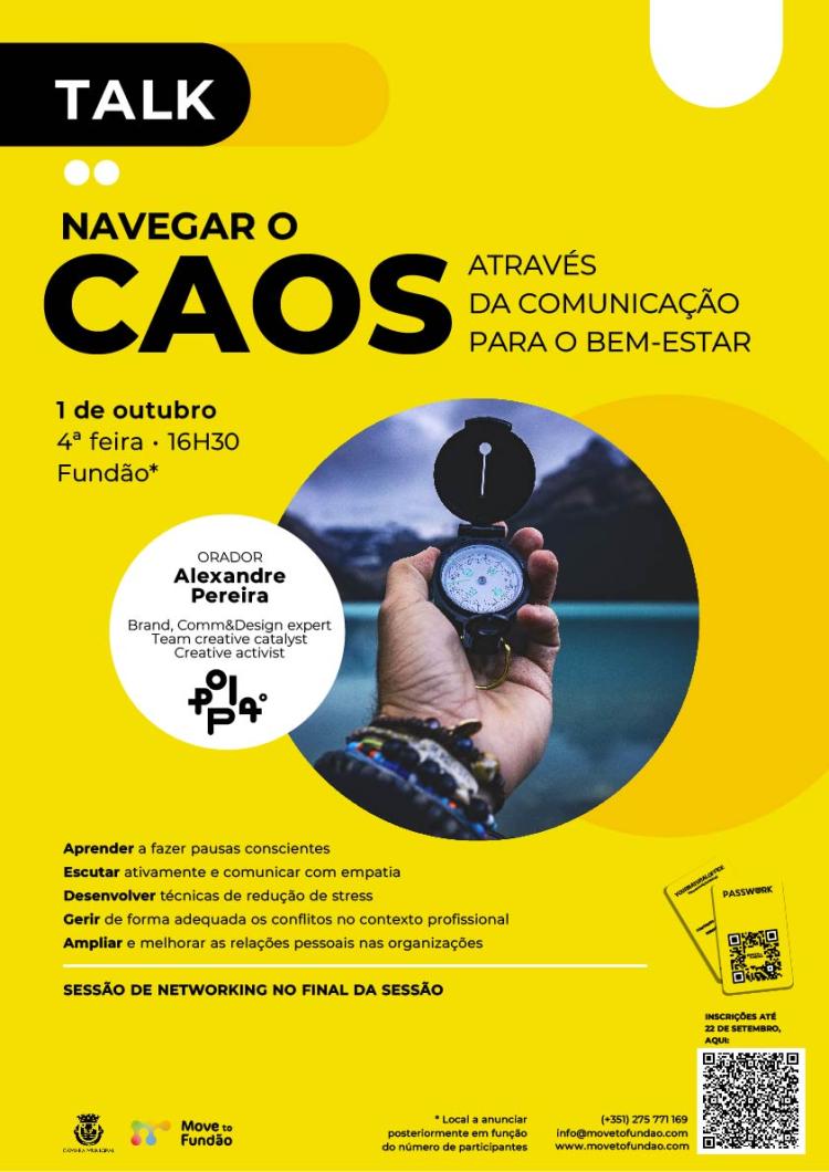 Talk “Navegar o Caos: Comunicação para o Bem-Estar”