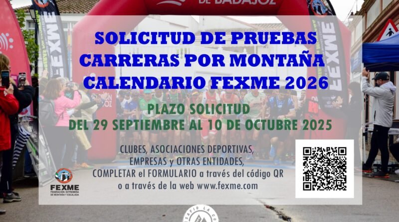 SOLICITUD PRUEBAS CALENDARIO CARRERAS POR MONTAÑA 2026