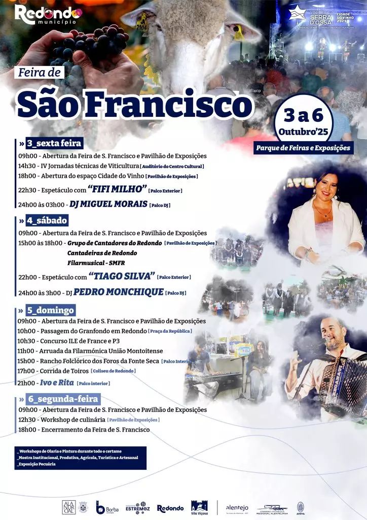 Feira de São Francisco | de 03 a 06 de outubro | Parque de Feiras e Exposições de Redondo