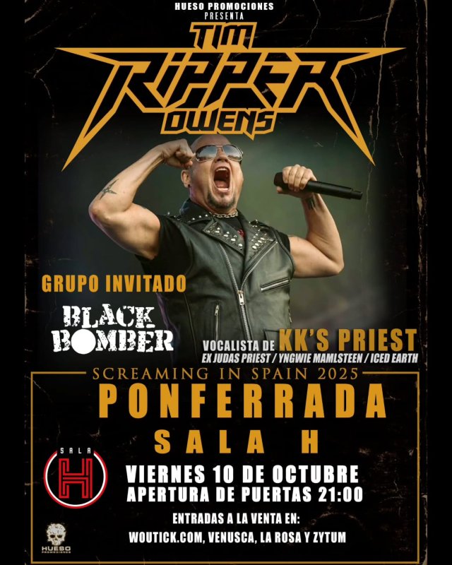 Concierto de Tim Ripper Owens en Ponferrada