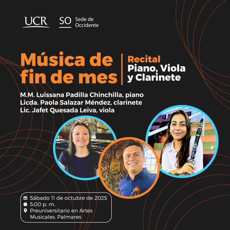 Recital piano, viola y clarinete