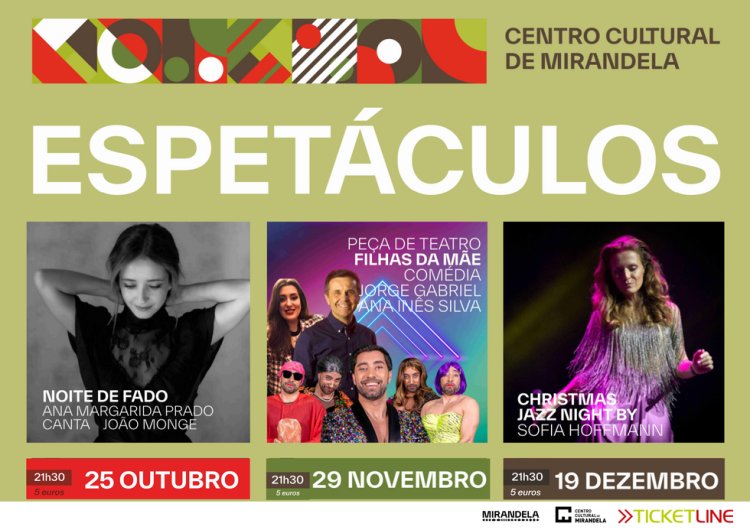 Espetáculos no Grande Auditório do Centro Cultural de Mirandela