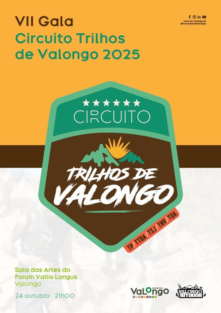 Gala Circuito dos Trilhos de Valongo 2025 a 24 de outubro