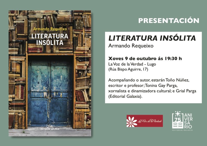 Lugo: presentación de Literatura insólita, de Armando Requeixo