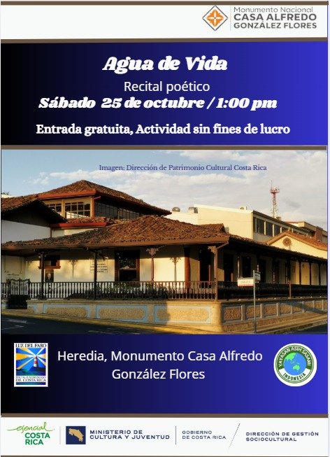 Recital poético: Agua de vida.
