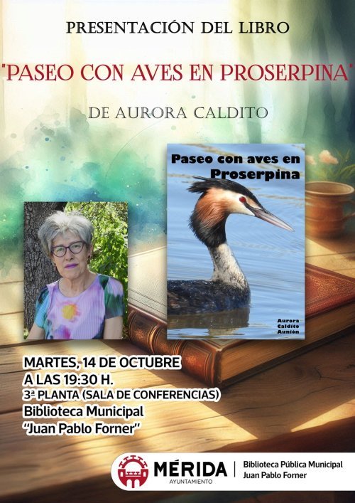 Presentación del libro  “Paseo con aves en Proserpina” de Aurora Caldito