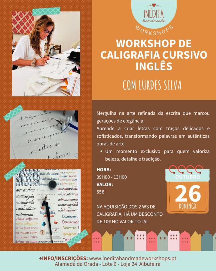 WORKSHOP de CALIGRAFIA CURSIVO INGLÊS