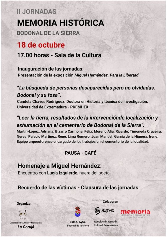 II Jornadas de Memoria Histórica en Bodonal de la Sierra