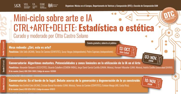 Mini-ciclo sobre arte e IA. CTRL + ARTE + DELETE: Estadística o estética