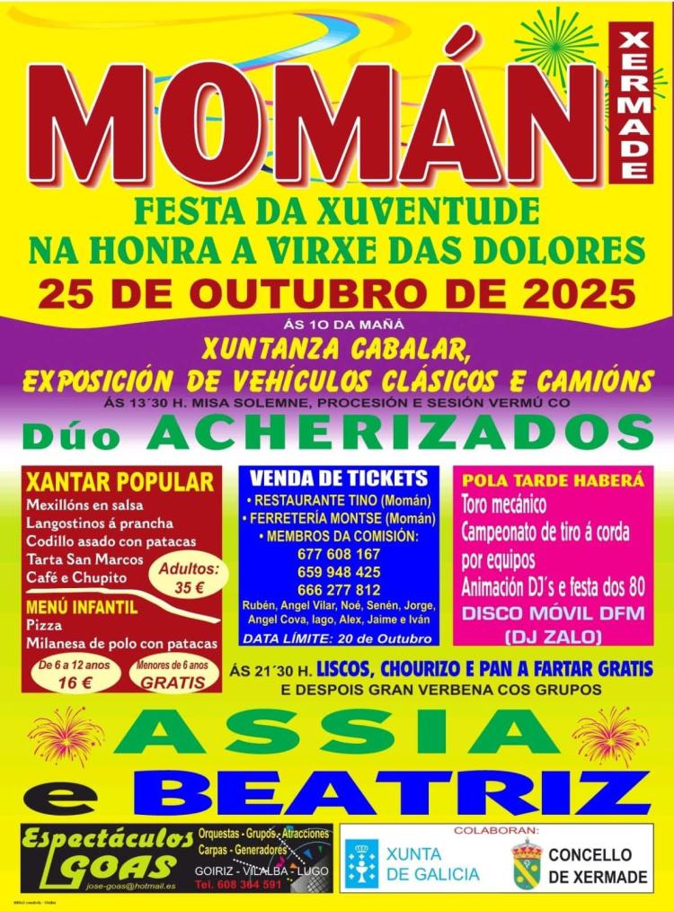 exposición vehículos clásicos festa da xuventude Momán 