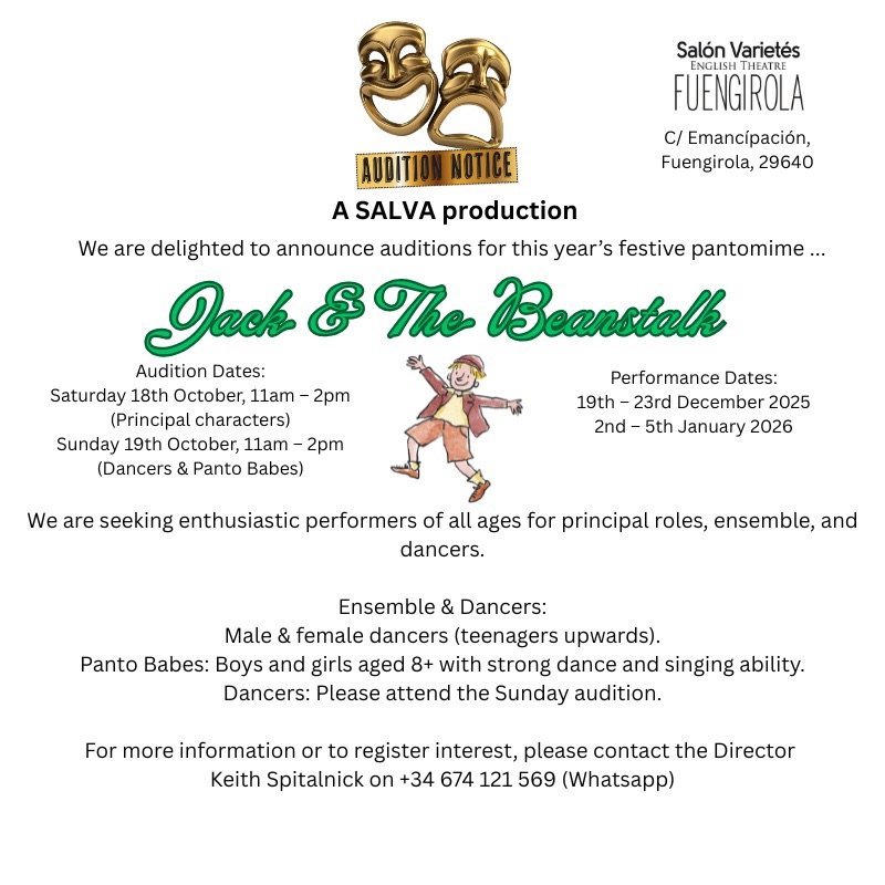 Audition Notice - Pantomime!