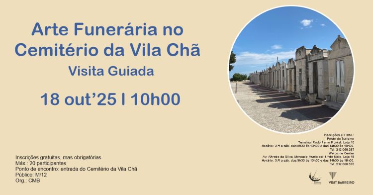 Arte Funerária no Cemitério da Vila Chã - Visita guiada