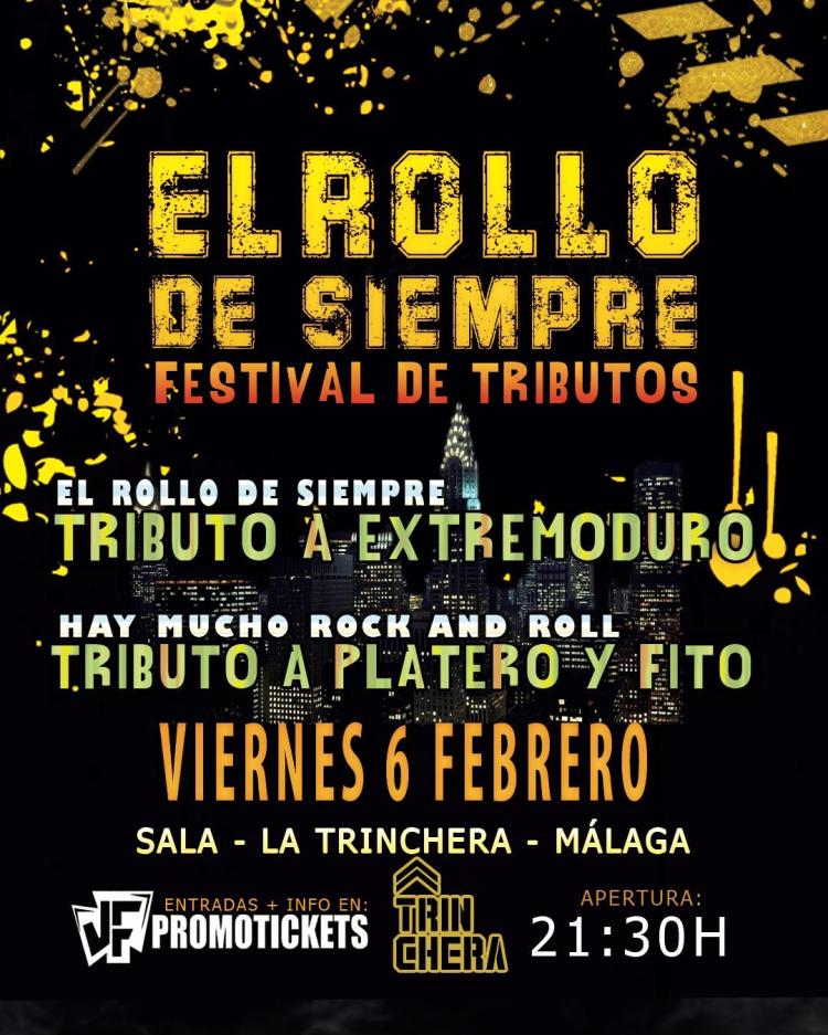 FESTIVAL EL ROLLO DE SIEMPRE -TRIBUTOS A EXTREMODURO Y PLATERO/FITO EN MÁLAGA