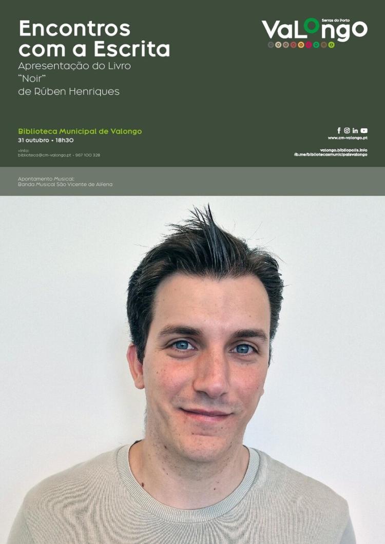 Rúben Henriques apresenta 'Noir' na Biblioteca de Valongo