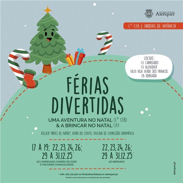 Férias Divertidas | Natal 2025 | Inscrições - 1º CEB e Jardins de Infância