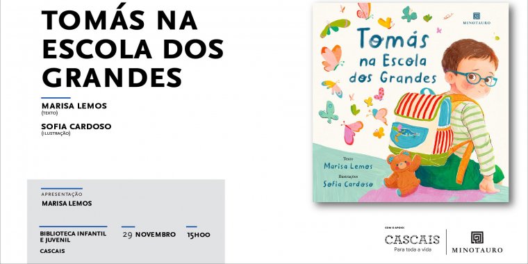 Apresentação do livro 'Tomás na escola dos grandes', de Marisa Lemos com ilustrações de Sofia Cardoso