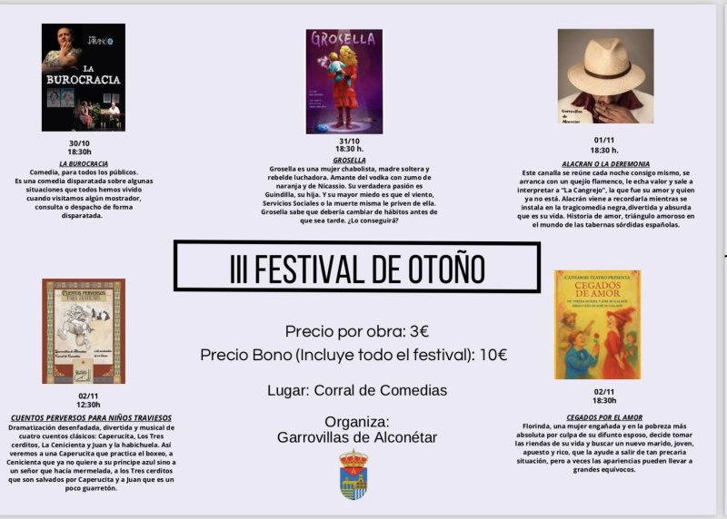 III Festival de Otoño en Garrovillas de Alconétar 2025
