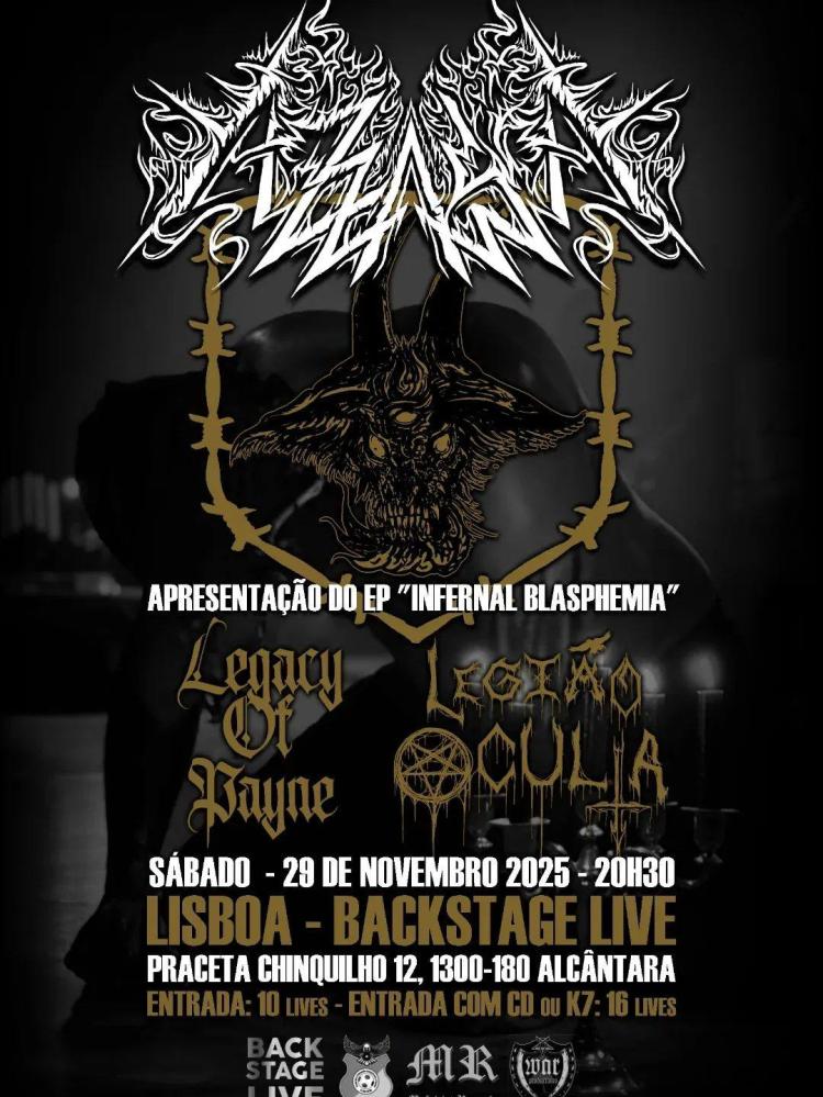 Apresentação EP 'Infernal Blasphemia' - Azzaya + Legacy of Payne + Legião Oculta