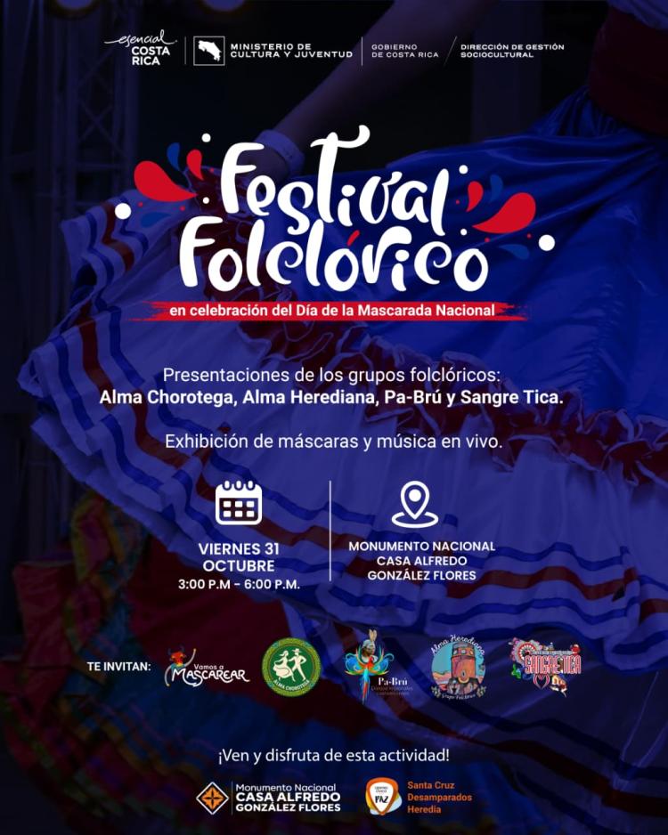 Festival folclórico por el día de la mascarada nacional.