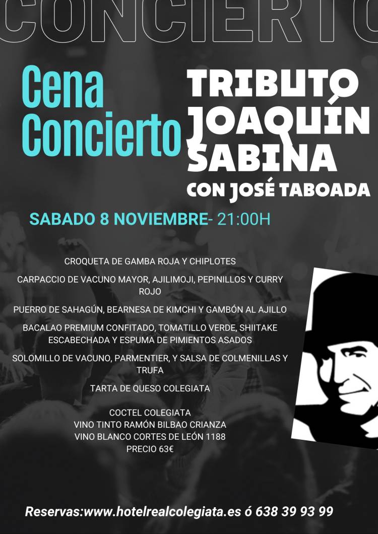 CENA CONCIERTO TRIBUTO A JOAQUIN SABINA