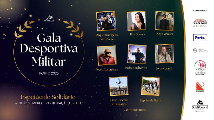 Gala Desportiva Militar - 26 Novembro, 21:00