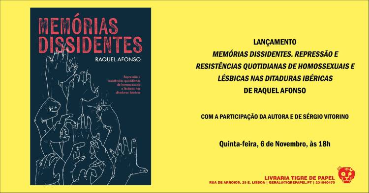 Lançamento Memórias Dissidentes, de Raquel Afonso | com a autora e Sérgio Vitorino