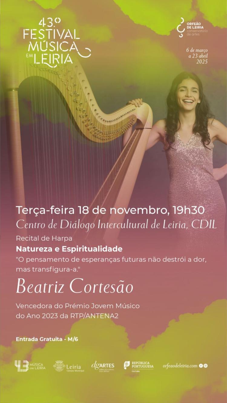 43º Festival de Música em Leiria - Recital de harpa, por Beatriz Cortesão