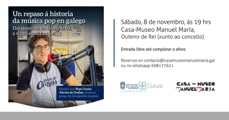 'Un repaso á historia da música pop en galego'. Palestra con Pepe Cunha (Ábrete de Orellas)